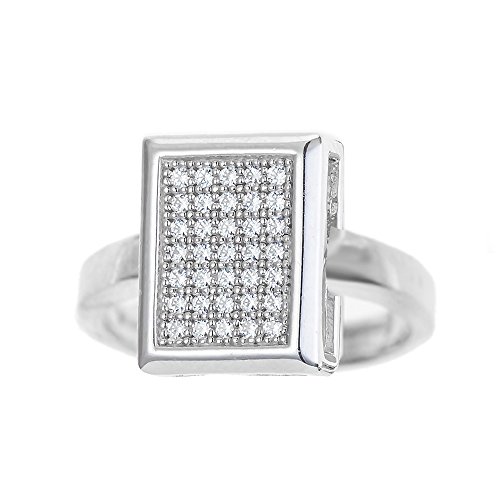 Orphelia Damen-Ring 925 Silber rhodiniert Zirkonia weiß Rundschliff Gr. 52 (16.6) - ZR-7269/52 von Orphelia