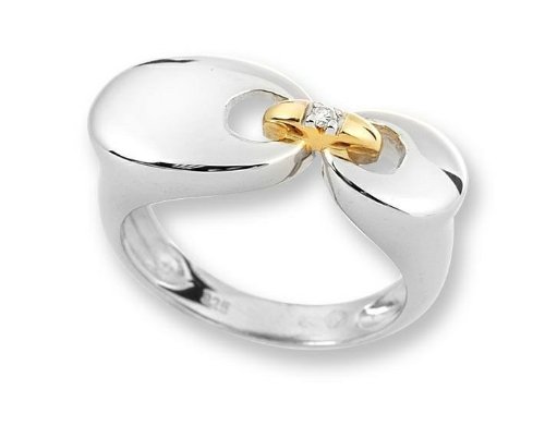 Orphelia Jewelry Damen-Ring 925 Sterling-Silber Zweifarbig Gr. 56 (17.8) ZR-3507/56 von Orphelia