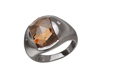 Orphelia Damen-Ring 925 Sterling Silber rhodiniert Zirkonia beige Gr.50 (15.9) ZR-3660/50 von Orphelia