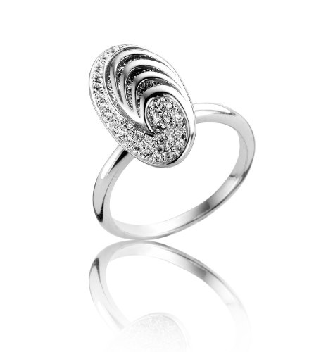 Orphelia Damen-Ring 925 Sterling Silber rhodiniert Zirkonia weiß Gr. 60 (19.1) R-2088/60 von Orphelia