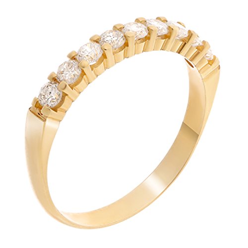 Orphelia Damen-Ring Trauring 750 Gelbgold Diamant (0.25 ct) transparent Rundschliff Gr. 55 (17.5) - RD - 3056/55 von Orphelia