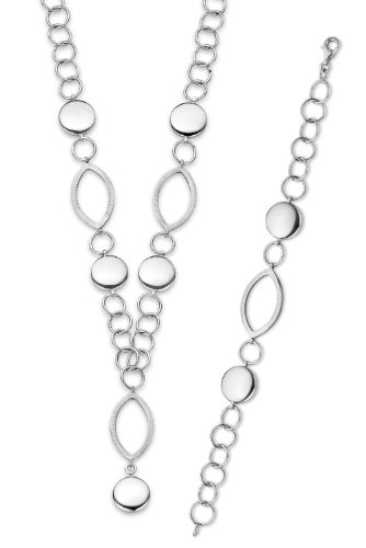 Orphelia Damen-Schmuckset Pure Collection 925 Sterlingsilber Kette 43 cm Armband 19 cm SET-016 von Orphelia