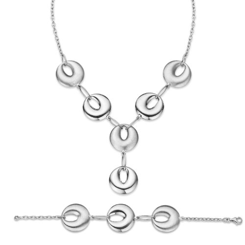 Orphelia Damen-Schmuckset Pure Collection 925 Sterlingsilber Kette 43 cm Armband 19 cm SET-018 von Orphelia