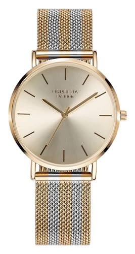 Orphelia Fashion Damen Analog Quartz Uhr Milano mit Mesh Edelstahl Armband Gold/Silber von Orphelia