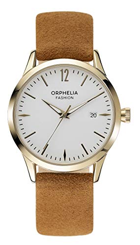 Orphelia Fashion Damen Analog Armbanduhr Suede Braun OF711823 von Orphelia