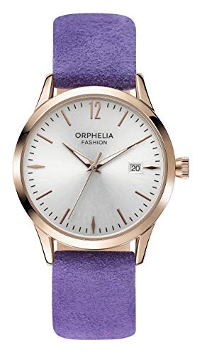 Orphelia Fashion Damen Analog Armbanduhr Suede Violett OF711820 von Orphelia