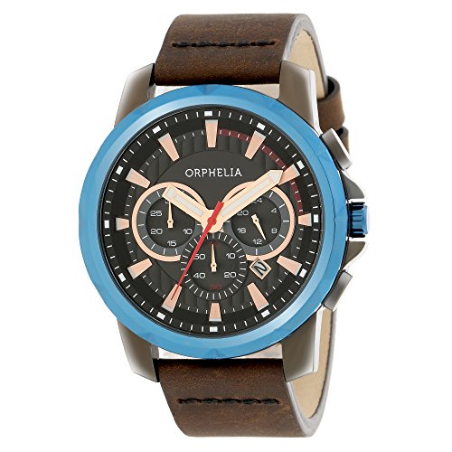 Orphelia Herren-Armbanduhr Five Senses Chronograph Quarz Leder von Orphelia