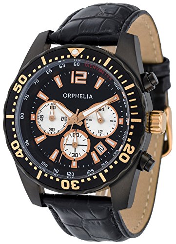 Orphelia Herren-Armbanduhr Intense Chronograph Quarz Leder von Orphelia