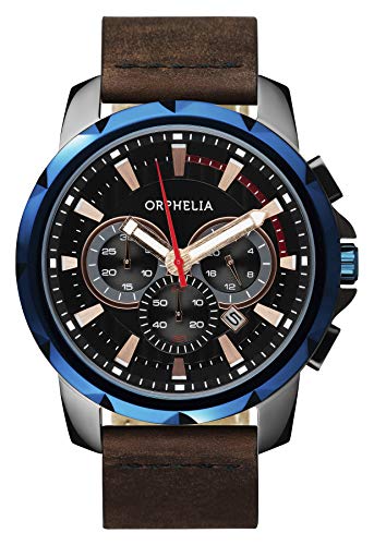 Orphelia Herren-Armbanduhr Five Senses Chronograph Quarz Leder von Orphelia