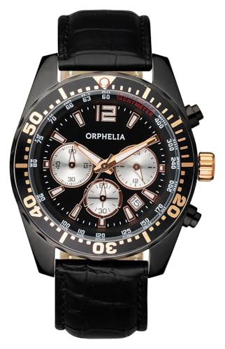 Orphelia Herren-Armbanduhr Intense Chronograph Quarz Leder von Orphelia