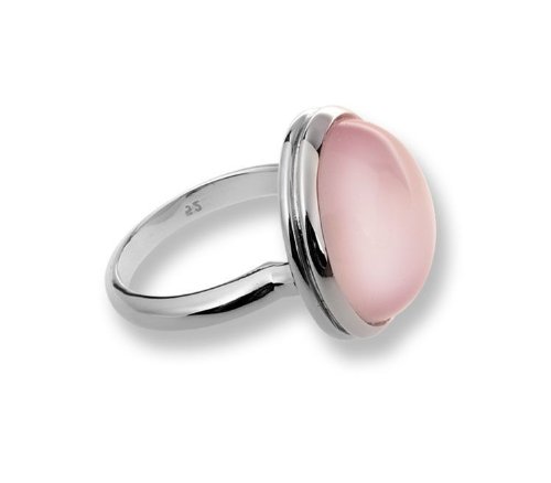 Orphelia Jewelry Damen-Ring 925 Sterling-Silber mit Synthetik Perle rosa Gr. 54 (17.2) ZR-3500/54 von Orphelia