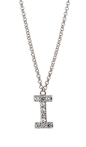 Orphelia Unisex-Kette mit Anhänger Alphabet 925 Silber rhodiniert Zirkonia weiß Brillantschliff 44 cm - ZK-Alpha/I von Orphelia