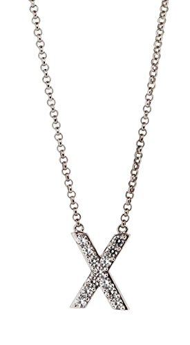 Orphelia Unisex-Kette mit Anhänger Alphabet 925 Silber rhodiniert Zirkonia weiß Brillantschliff 44 cm - ZK-Alpha/X Orphelia Unisex-Kette mit Anhänger Alphabet 925 Silber rhodiniert Zirkonia weiß Brillantschliff 44 cm - ZK-Alpha/X von Orphelia