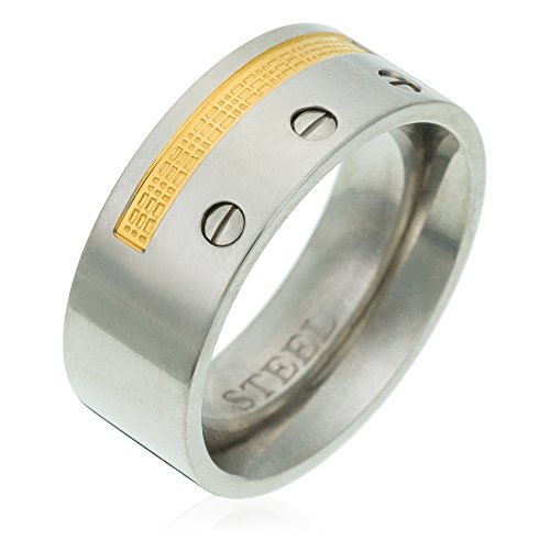 Orphelia Unisex Stainless Steel Ring Bicolor 18 Karat Vergoldet Gr.52 RSG-031/52 von Orphelia