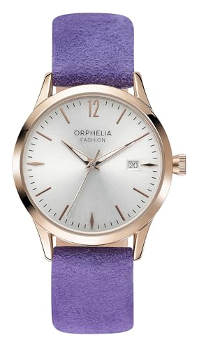 Orphelia Fashion Damen Analog Armbanduhr Suede Violett OF711820 von Orphelia