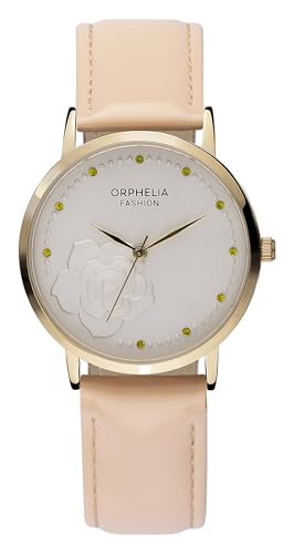 Orphelia Fashion Damen Analog Uhr Petal Blossom mit Leder Armband OF711901 von Orphelia