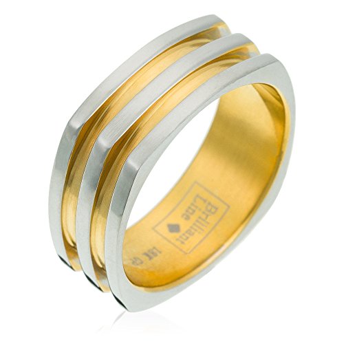 Orphelia Unisex Stainless Steel Ring Bicolor 18 Karat Vergoldet Gr.55 RSG-037/55 von Orphelia