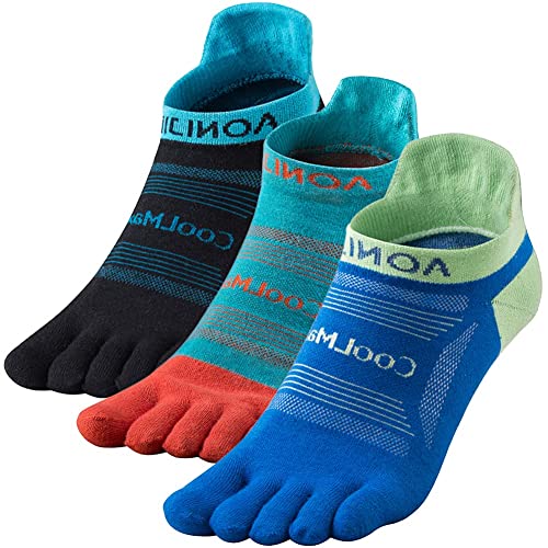 OrrinSports 3 Paar Athletische Zehensocken für Damen und Herren zum Laufen Fünf Finger Socken, Marathon Sportsocken von OrrinSports