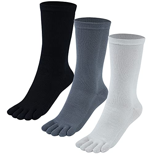 OrrinSports Zehensocken für Männer Frauen Coolmax Laufsocken 3 Paare Atmungsaktive Sportliche Fünf-Finger-Socken von OrrinSports