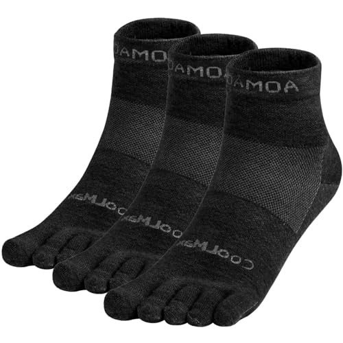 OrrinSports Zehensocken für Frauen Männer Coolmax Laufsocken 5 Fingersocken athletische Zehensocken 3 Paar von OrrinSports