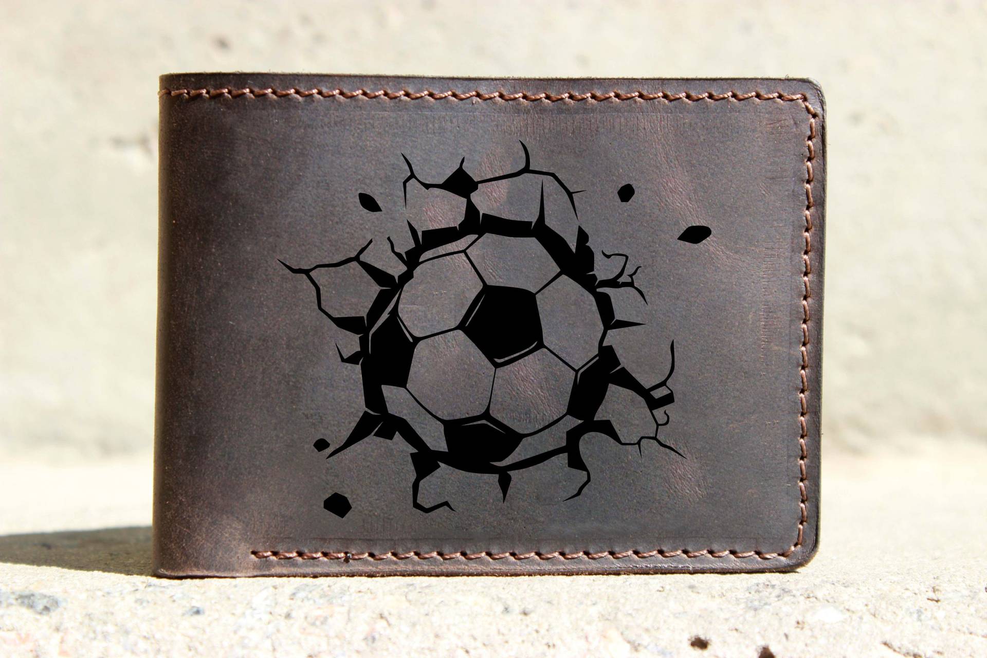 Leder Football Bi-Fold Portemonnaie von OrtegaGoods