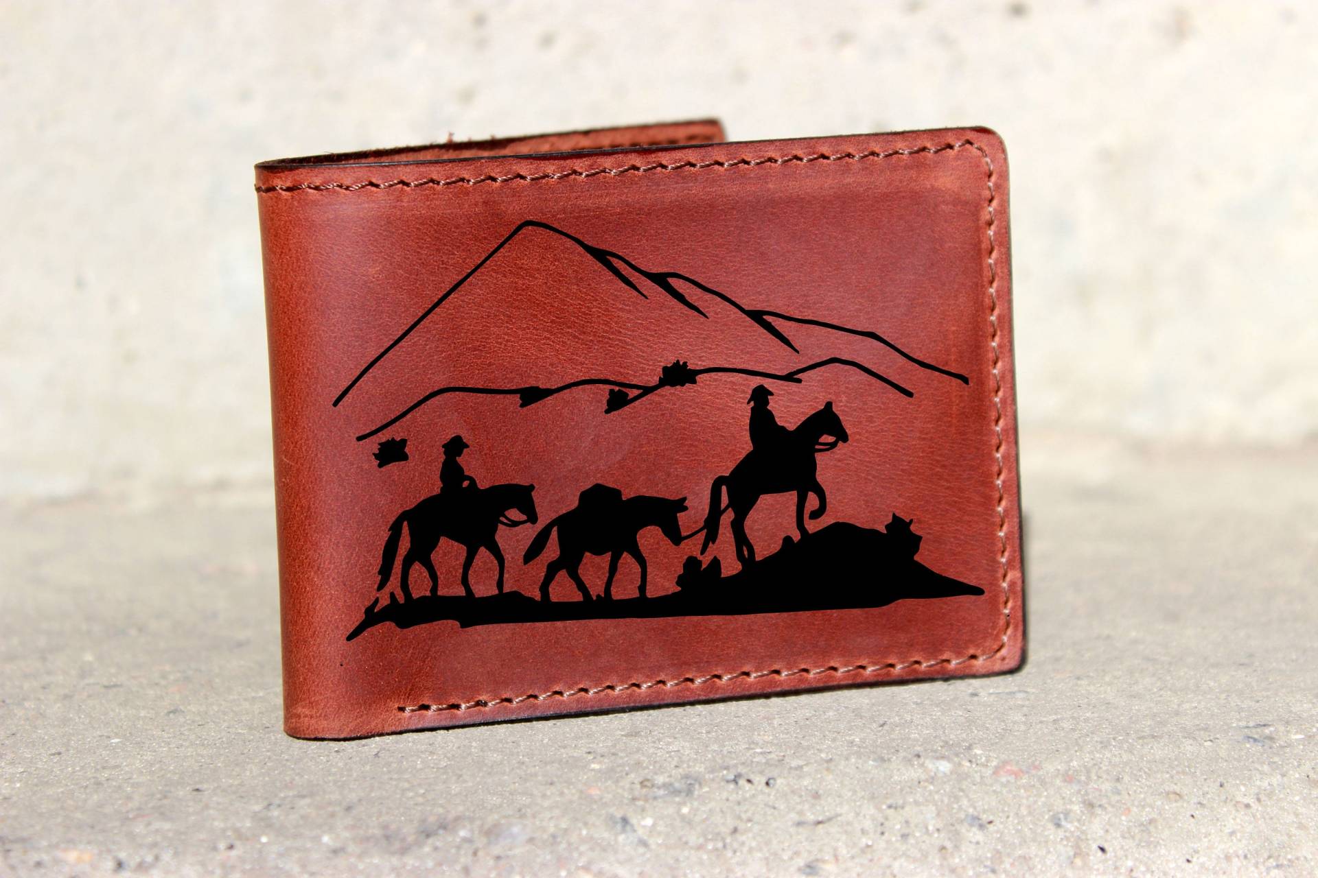 Leder Portemonnaie Für Männer Mit Gravur "John Wayne True Grit" Cowboy Movie Image Macht Ein Tolles Geschenk von OrtegaGoods