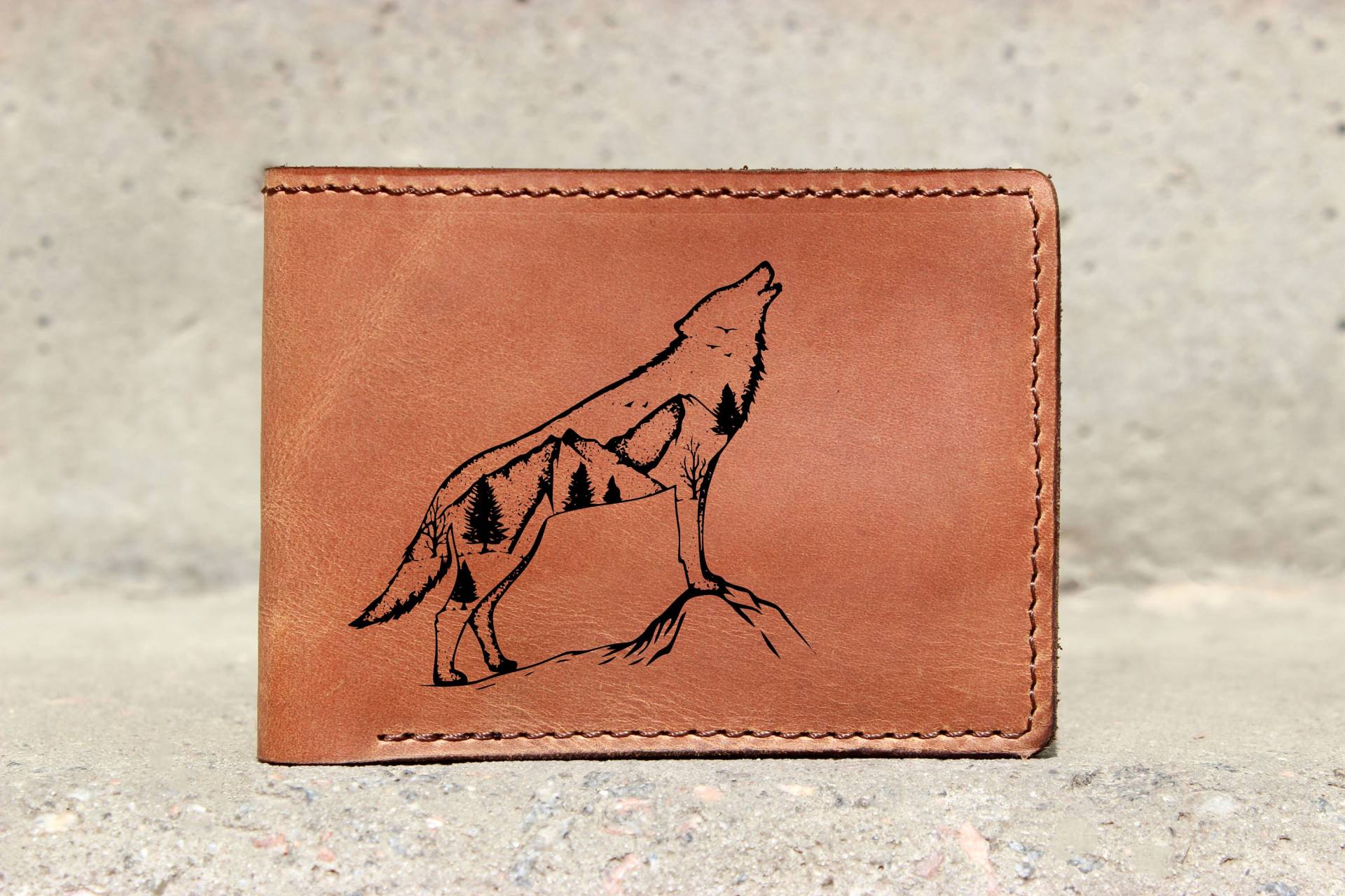 Niedliches Wolf Design Portemonnaie Für Männer & Frauen | Wild Animals Tier Liebhaber Personalisierte Geldbörse Wildtier Geschenkidee von OrtegaGoods