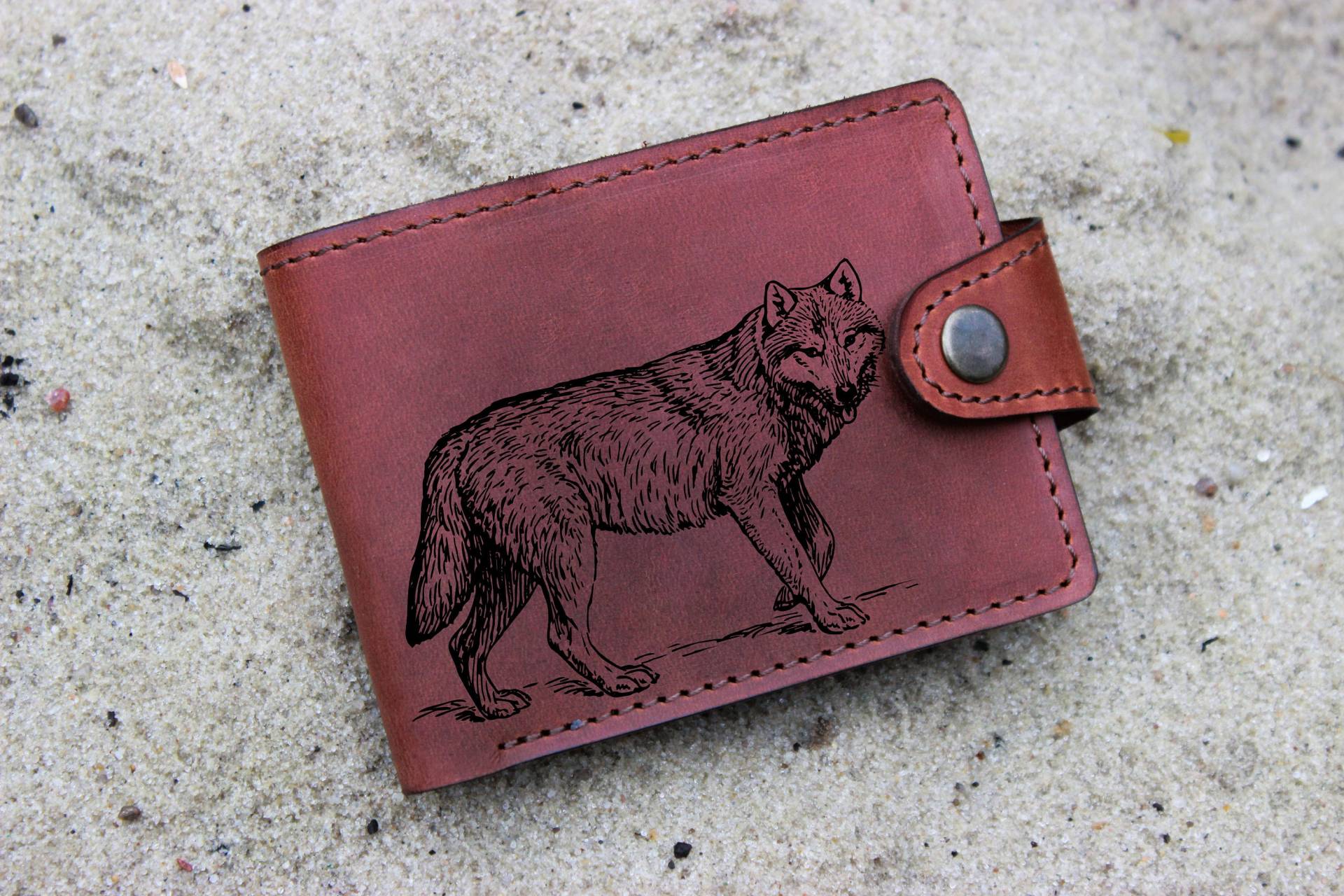 Wild Wolf Design Portemonnaie Geschenk Für Männer & Frauen Bifold Animals | Tier Liebhaber Personalisierte Geldbörse Wildtier Geschenkidee von OrtegaGoods