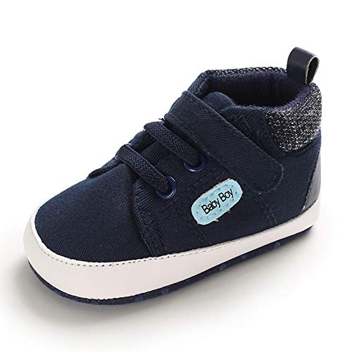 MASOCIO Babyschuhe Junge Baby Schuhe Lauflernschuhe Sneaker Dunkelblau 12-18 Monate (Hersteller Größe: 3) von MASOCIO