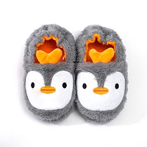 MASOCIO Hausschuhe Kinder Mädchen Junge Schuhe Kinderhausschuhe Haus Pantoffeln Slippers Pinguin Größe 24 25 von MASOCIO