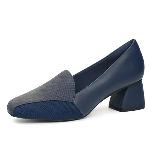 Ortho+rest Damen Bunion Hallux Valgus Pumps Orthopädische Kleid Schuhe Plattform Loafers(38,Navy) von Ortho+rest