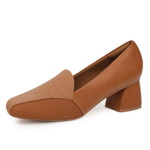 Ortho+rest Damen Bunion Hallux Valgus Pumps Orthopädische Kleid Schuhe Plattform Loafers(38.5,Tan) von Ortho+rest