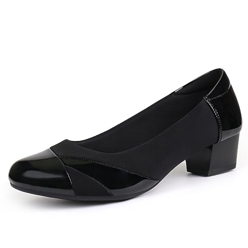 Ortho+rest Hallux Valgus Pumps Damen Low Heel OrthopäDische Slip Auf Loafers(36,Schwarz) von Ortho+rest