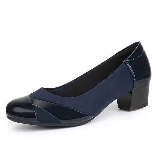 Ortho+rest Hallux Valgus Pumps Damen Low Heel OrthopäDische Slip Auf Loafers(36.5,Marine) von Ortho+rest