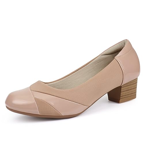 Ortho+rest Hallux Valgus Pumps Damen Low Heel OrthopäDische Slip Auf Loafers(37,Nackt) von Ortho+rest