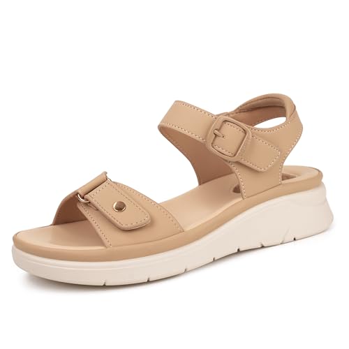 Ortho+rest Sandalen Damen Orthopädische Massage Walking Sandaletten(Beige,39) von Ortho+rest