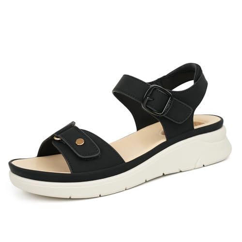 Ortho+rest Sandalen Damen Orthopädische Massage Walking Sandaletten(Black,35) von Ortho+rest