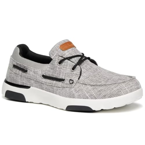 Herren Arch Support Slip-On Loafers Walking Schuhe: Unterstützender Komfort Entspanntes weiches Kissen Einstellbare Passform Slip-On Loafers, High Arch Outdoor Casual Standschuhe Hellgrau Größe 47 von OrthoComfoot