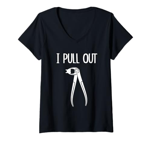 Damen I Pull Out Dental Forceps Zahnarzt Lustig Hygienist Zähne Liebe T-Shirt mit V-Ausschnitt Damen I Pull Out Dental Forceps Zahnarzt Lustig Hygienist Zähne Liebe T-Shirt mit V-Ausschnitt von Orthodontist Dentistry Tooth Doctor For Women Men