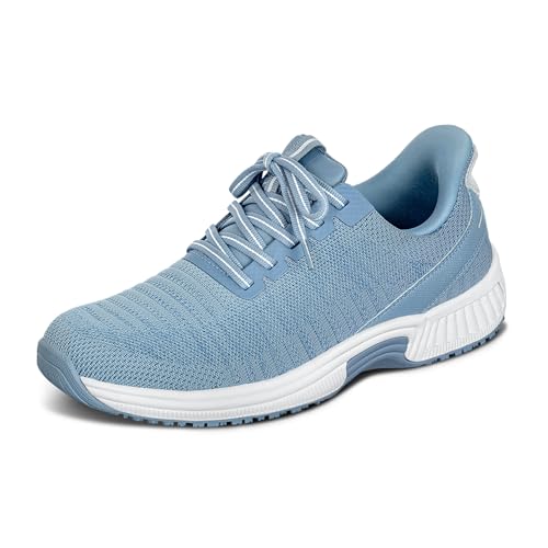 Orthofeet Hands-Free Orthopädischer Damen Slip-in Sneaker Blau Kita, Größe 40 X-Weit von Orthofeet