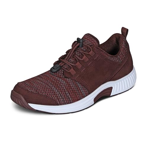 Orthofeet Orthopädischer Damen Sneaker Bordeaux Francis, Größe 38 von Orthofeet