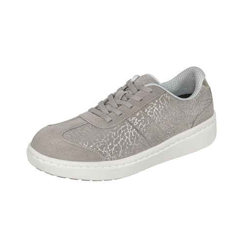 Orthofeet Damen orthopädischer Casual Style mit Leder-Obermaterial in Taupe Stroll Hands Free Casual Sneaker, Größe 41 von Orthofeet