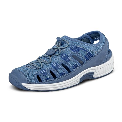 Orthofeet Damen orthopädischer Casual Style mit gewebtem Obermaterial in Blau Laguna Fisherman Sandal, Größe 38 Orthofeet Damen orthopädischer Casual Style mit gewebtem Obermaterial in Blau Laguna Fisherman Sandal, Größe 38 von Orthofeet