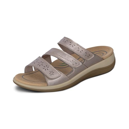Orthofeet Damen orthopädischer Sandalen Style mit flexiblen Obermaterial in Zinngrau Sahara Sandale, Größe 37.5 Orthofeet Damen orthopädischer Sandalen Style mit flexiblen Obermaterial in Zinngrau Sahara Sandale, Größe 37.5 von Orthofeet