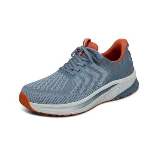 Orthofeet Hands-Free Orthopädischer Herren Slip-in Sneaker Blau/Orange Tilos, Größe 44.5 von Orthofeet