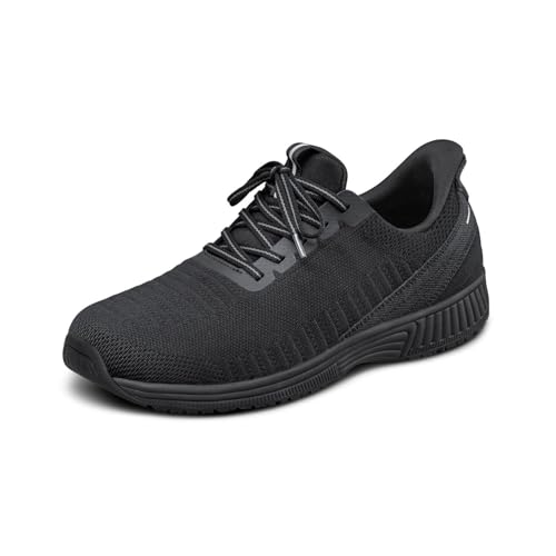 Orthofeet Hands-Free Orthopädischer Herren Slip-in Sneaker Komplett schwarz Yari, Größe 42.5 Weit von Orthofeet