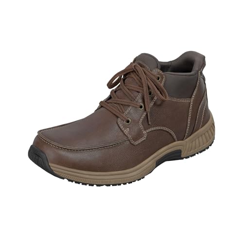 Orthofeet Herren orthopädischer Boot-Style mit Leder-Obermaterial in Braun Verno Hands-Free Boot, Größe 47 Weit Orthofeet Herren orthopädischer Boot-Style mit Leder-Obermaterial in Braun Verno Hands-Free Boot, Größe 47 Weit von Orthofeet