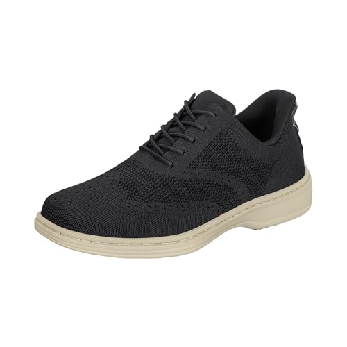 Orthofeet Herren orthopädischer Casual Style mit gewebten Obermaterial in Schwarz Rex Hands Free Casual Sneaker, Größe 45 von Orthofeet