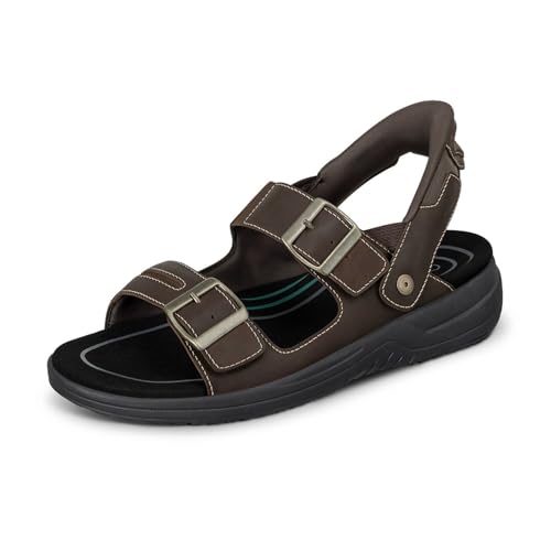 Orthofeet Men's Orthopedic Jupiter Hands-Free Slip-On Sandals - Brown, Size 42 Orthofeet Men's Orthopedic Jupiter Hands-Free Slip-On Sandals - Brown, Size 42 von Orthofeet