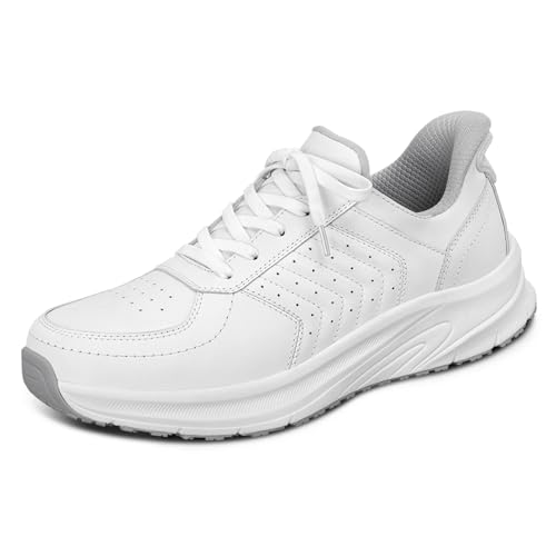 Orthofeet Men's Orthopedic Navigate Hands-Free Slip-On Sneakers, White, Size 10.5 von Orthofeet